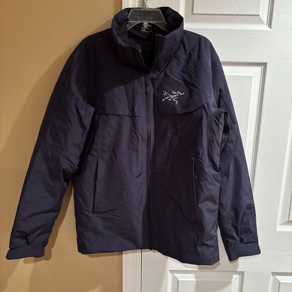 Arc'teryx Macai Down Goretex Navy Blue Ski Jacket Mens Medium NO HOOD INCLUDED - Picture 1 of 15